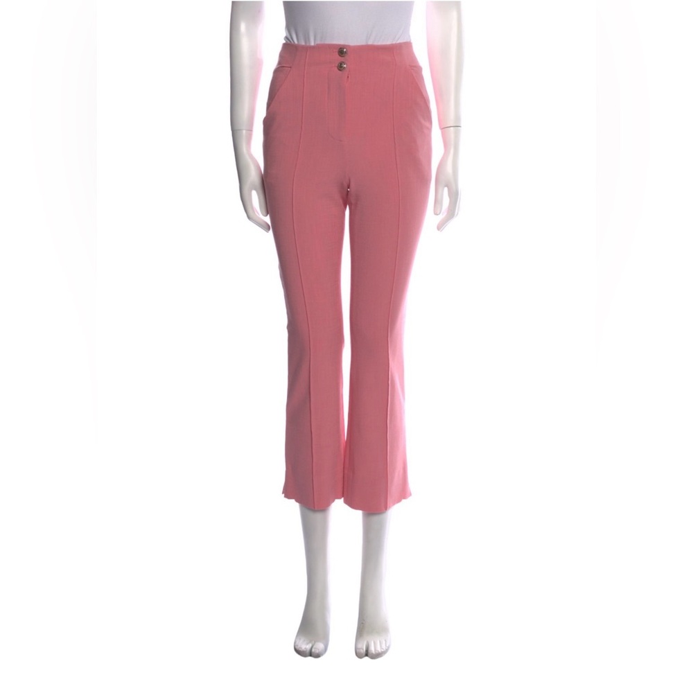 Veronica Beard Pink Flare Cropped Pant Sz 00